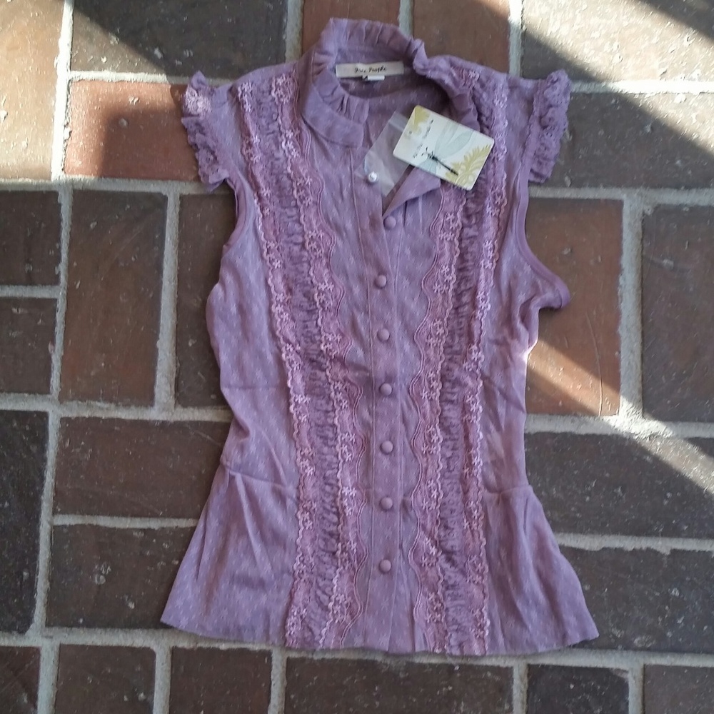 NWT Sheer Lavender Top